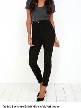 ROLLA'S Scorpion High-Waisted Jeans — Black